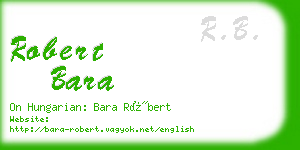 robert bara business card